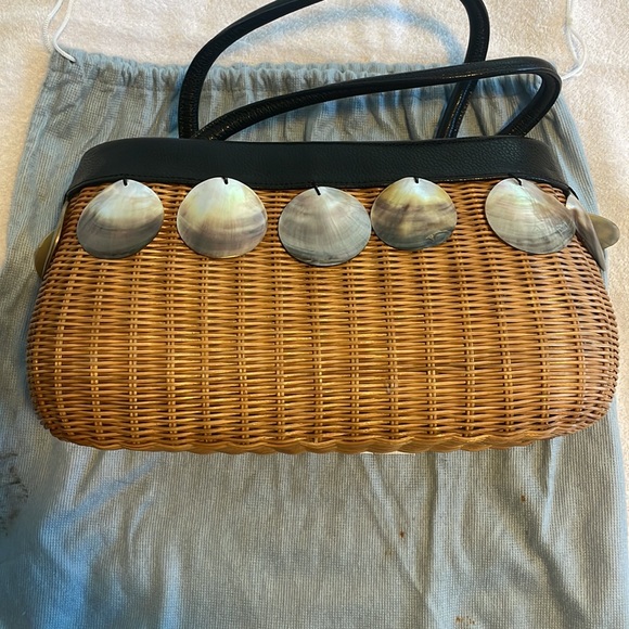 Suarez Wood and Shell Bag NWOT - Picture 4 of 8